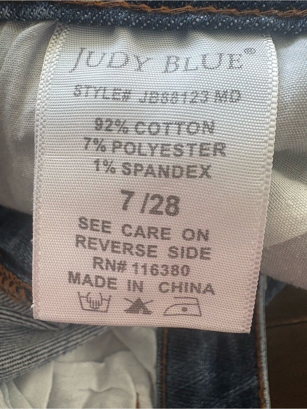 Judy Blue Women’s Slim Bootcut Jeans Medium Wash Blue Stretch Denim Size 7/28 - Picture 7 of 11